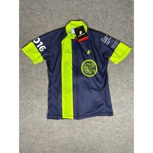 Hincapie Women 2016 Closer to Free Ride Cycling Jersey Navy Neon Green NWT